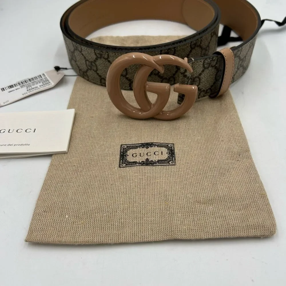 Men's Gucci GG supreme Marmont leather belt size 115 centimeters/46 inches